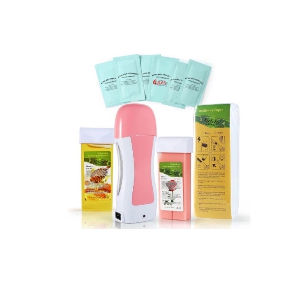 Women Waxing Kit After Wax‎ Roll On Sensitive Skin Rose Honey Home Hair Removal